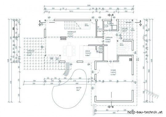 Planung Grundriss Niedrigenergiehaus